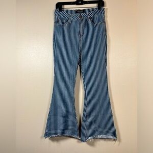 Judy Blue Striped Super Flare Jeans Size 9/29